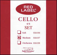 Super Sensitive Red Label Cello String Set 4/4 Set of 4 Strings